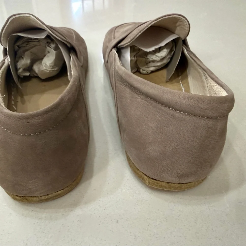 DALIA LEATHER LOAFERS-BY ANYA Suede Barefoot Minimalist Loafers in Taupe Eur 41 - Picture 4 of 8